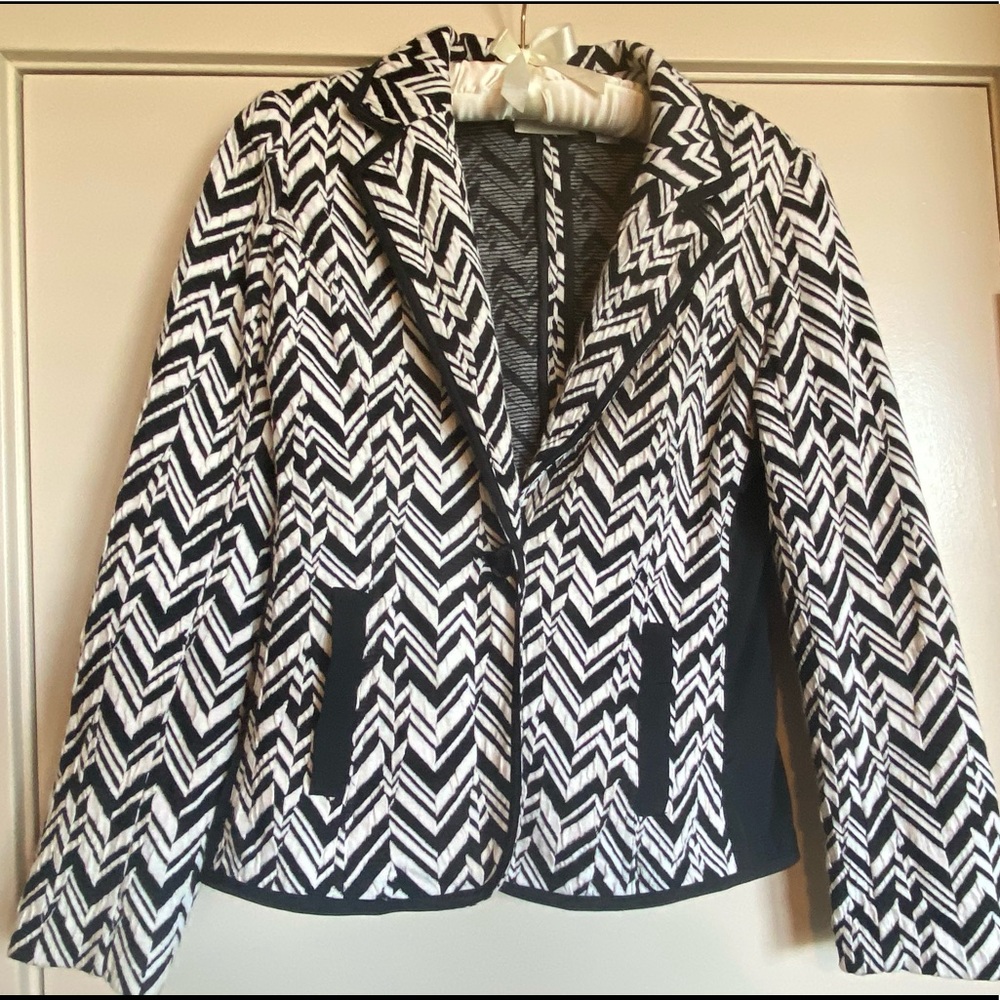 Chico’s patchwork chevron jacket